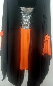 Adult Female Costumes to Hire - Medieval - Orange & Black top